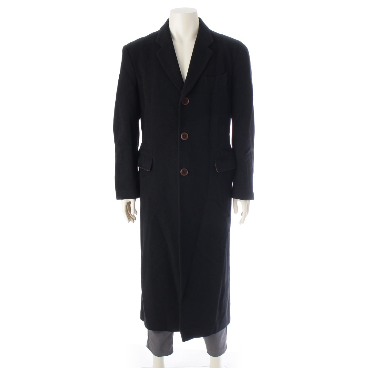 JEAN-PAUL GAULTIER wool Classic Single Long Chester coat black 48