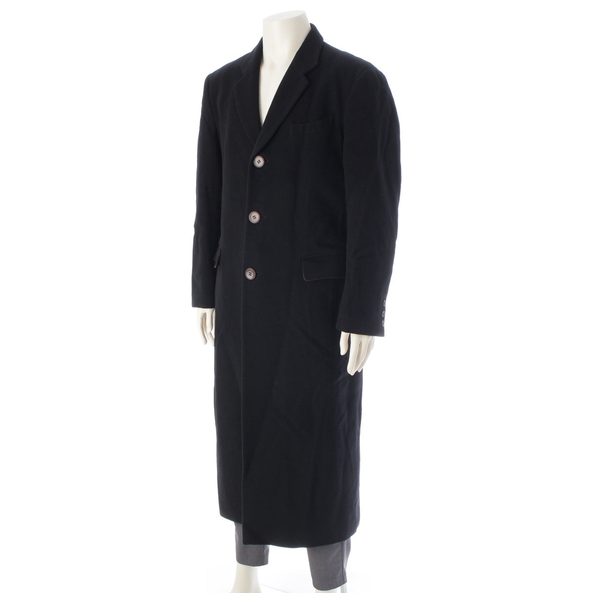 JEAN-PAUL GAULTIER wool Classic Single Long Chester coat black 48