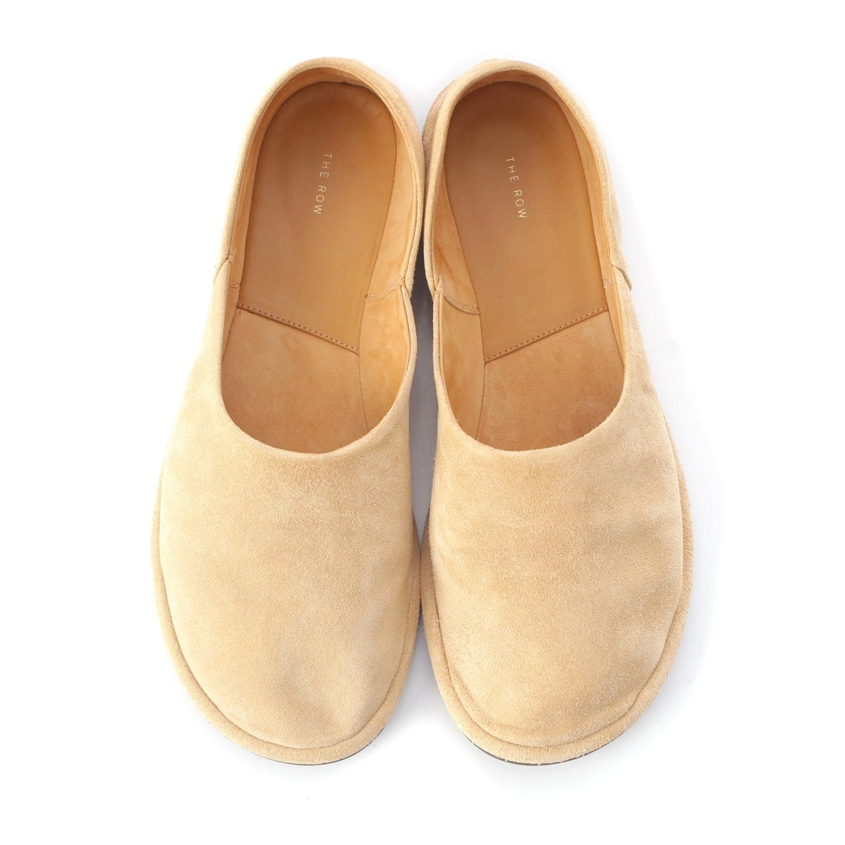 THE ROW Suede CANAL SLIP ON flat slip-ons Slip-on shoes beige 36
