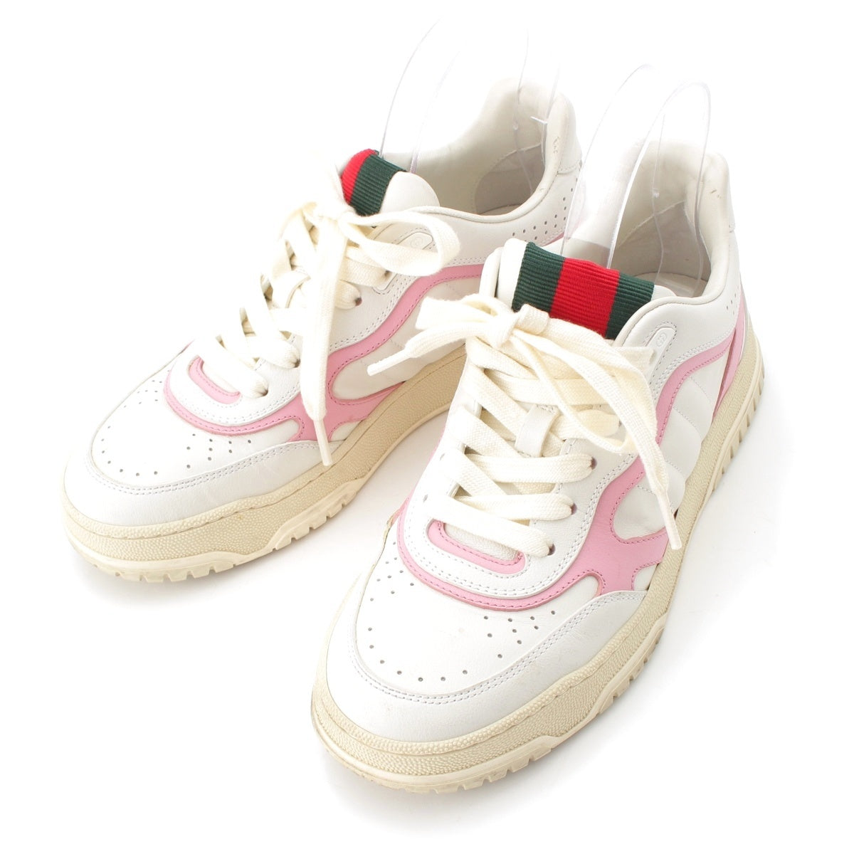 GUCCI Reweb Low Top sneakers shoes 785728 white 37