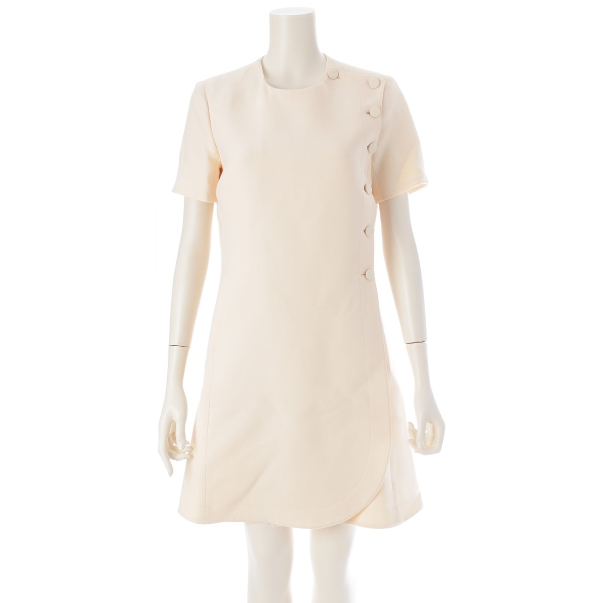 Dior Wool x silk Short sleeve one piece 7E21632A1166 Ivory 38