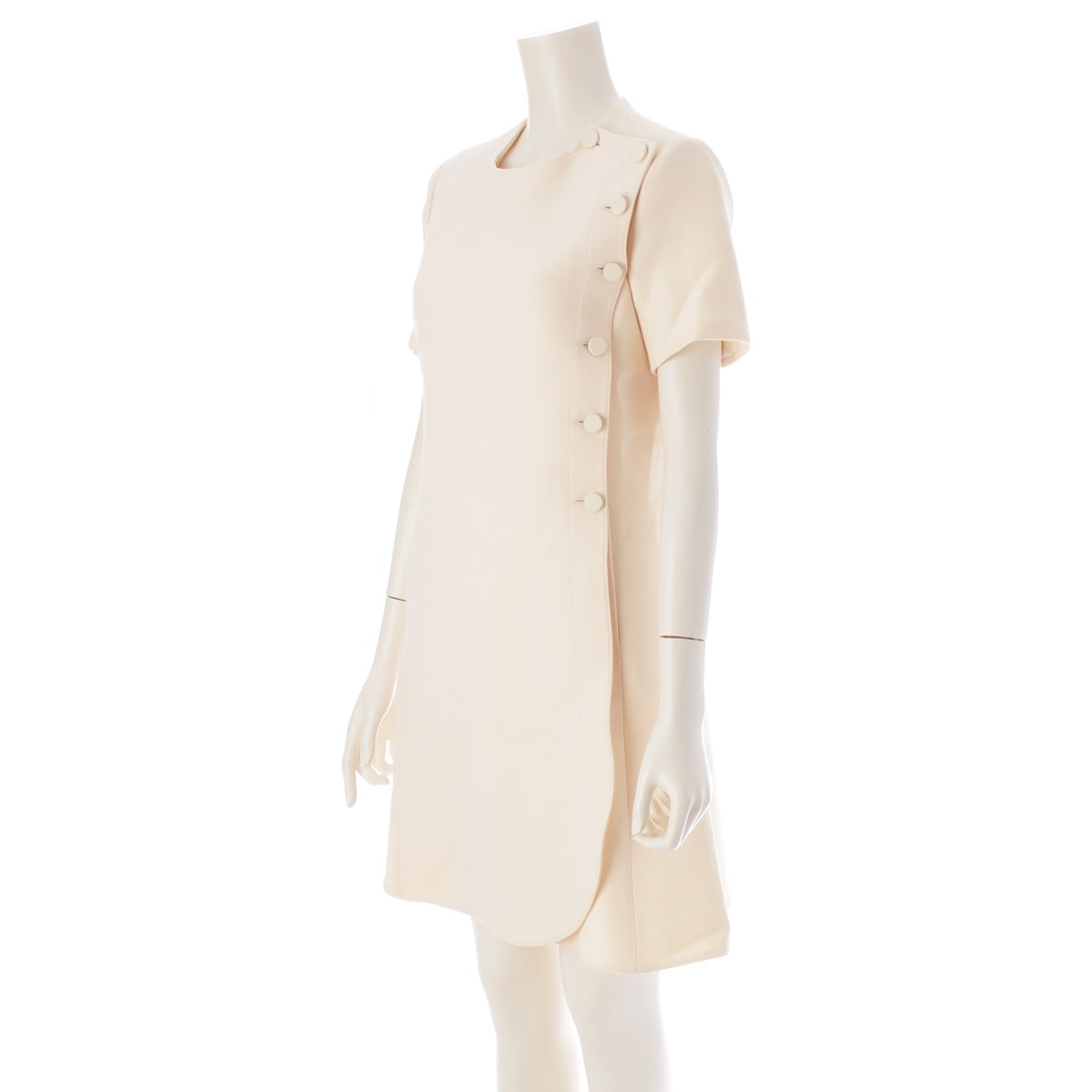 Dior Wool x silk Short sleeve one piece 7E21632A1166 Ivory 38