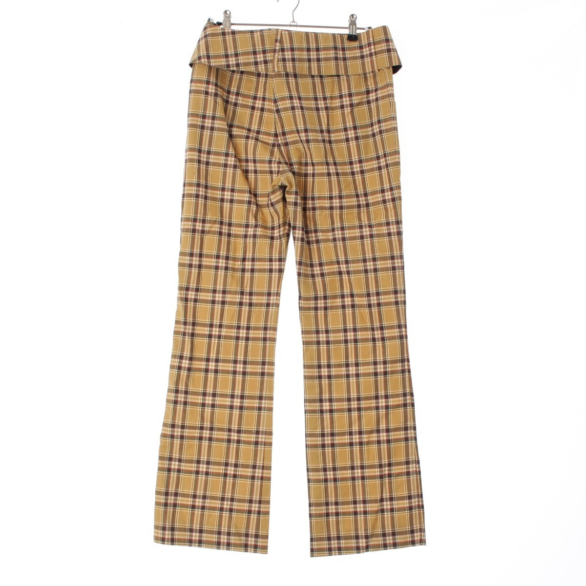 Christian Dior wool Check Pattern Belt Included Pants 1H12044072 yellow 40