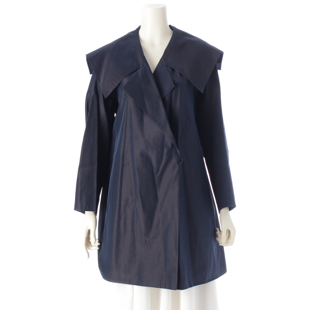 Drawer Cotton silk Sailor collar coat Jacket outer 6525-299-0846 midnight navy 36