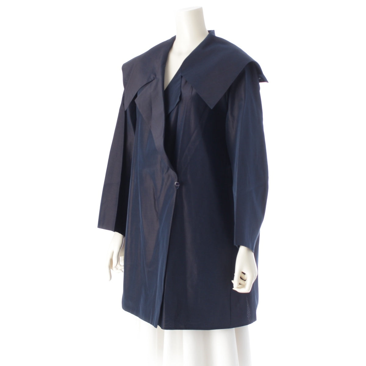 Drawer Cotton silk Sailor collar coat Jacket outer 6525-299-0846 midnight navy 36