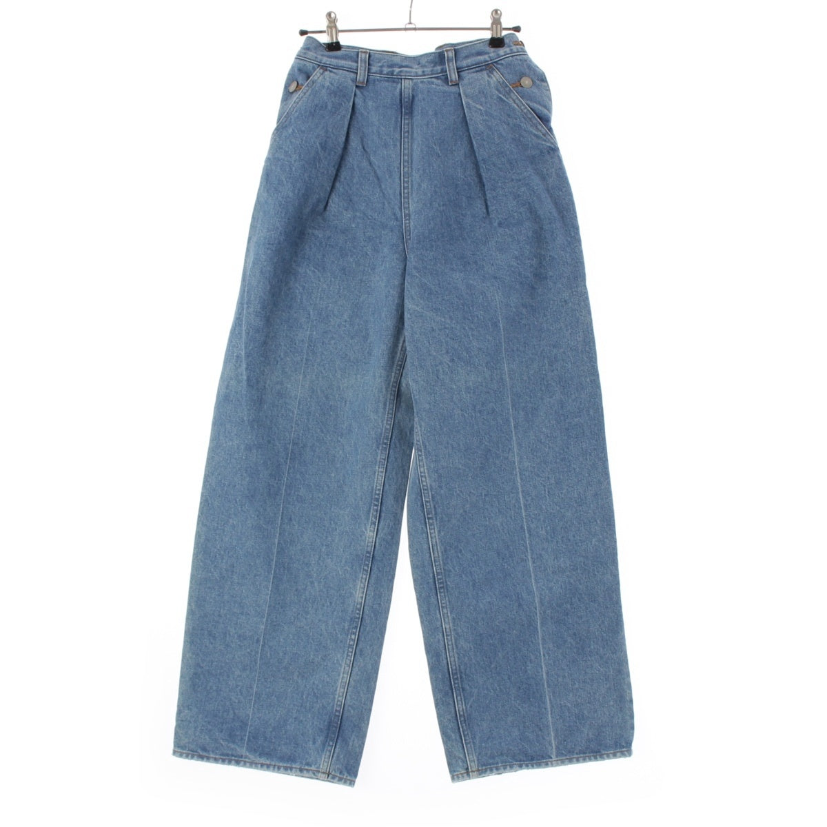 Drawer cotton Embroidered logo, washed Bio Wide sailor jacket Denim pants Jeans bottoms 6514-299-1275 Ice blue 34