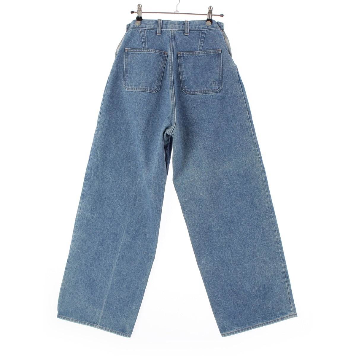 Drawer cotton Embroidered logo, washed Bio Wide sailor jacket Denim pants Jeans bottoms 6514-299-1275 Ice blue 34