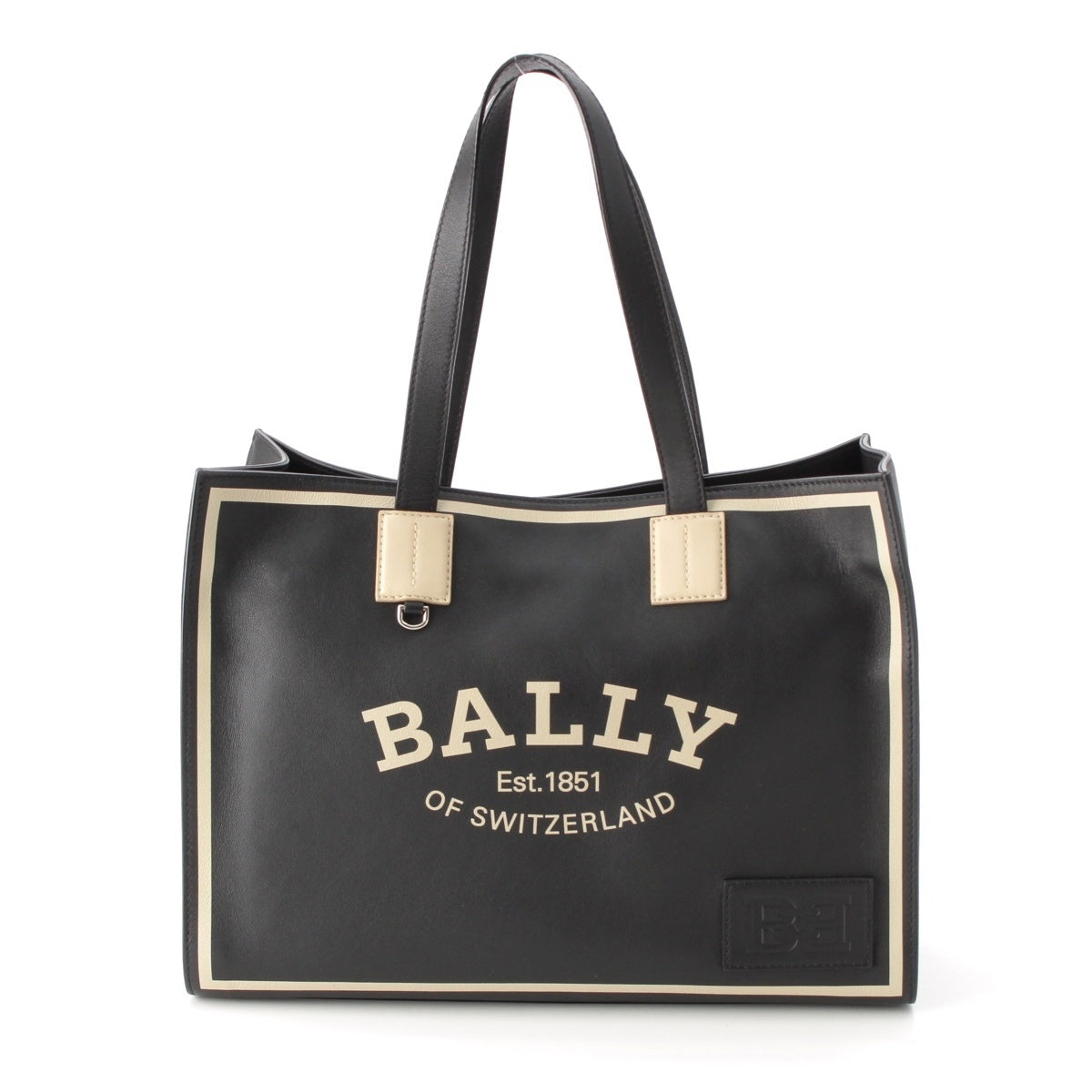 BALLY CRYSTALIA Crystalia leather logo Tote Bag black