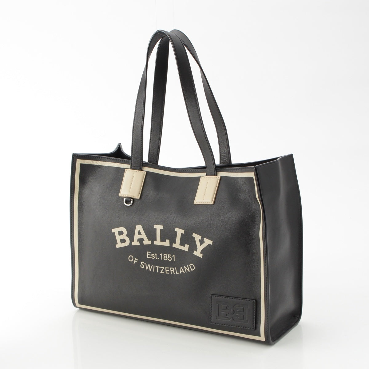 BALLY CRYSTALIA Crystalia leather logo Tote Bag black