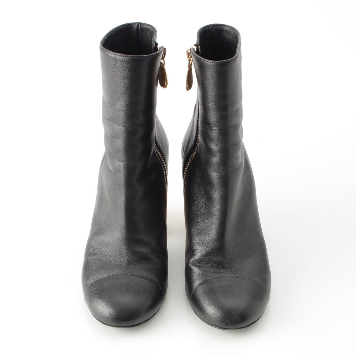 CHANEL leather Uncle COCO Mark boots shoes 19A G34917 black 37