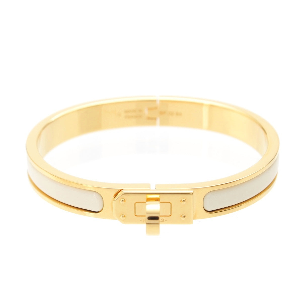 HERMES Mini Click Kelly GP Gold bracelet Bangle Accessories Marong rasse 27.8g