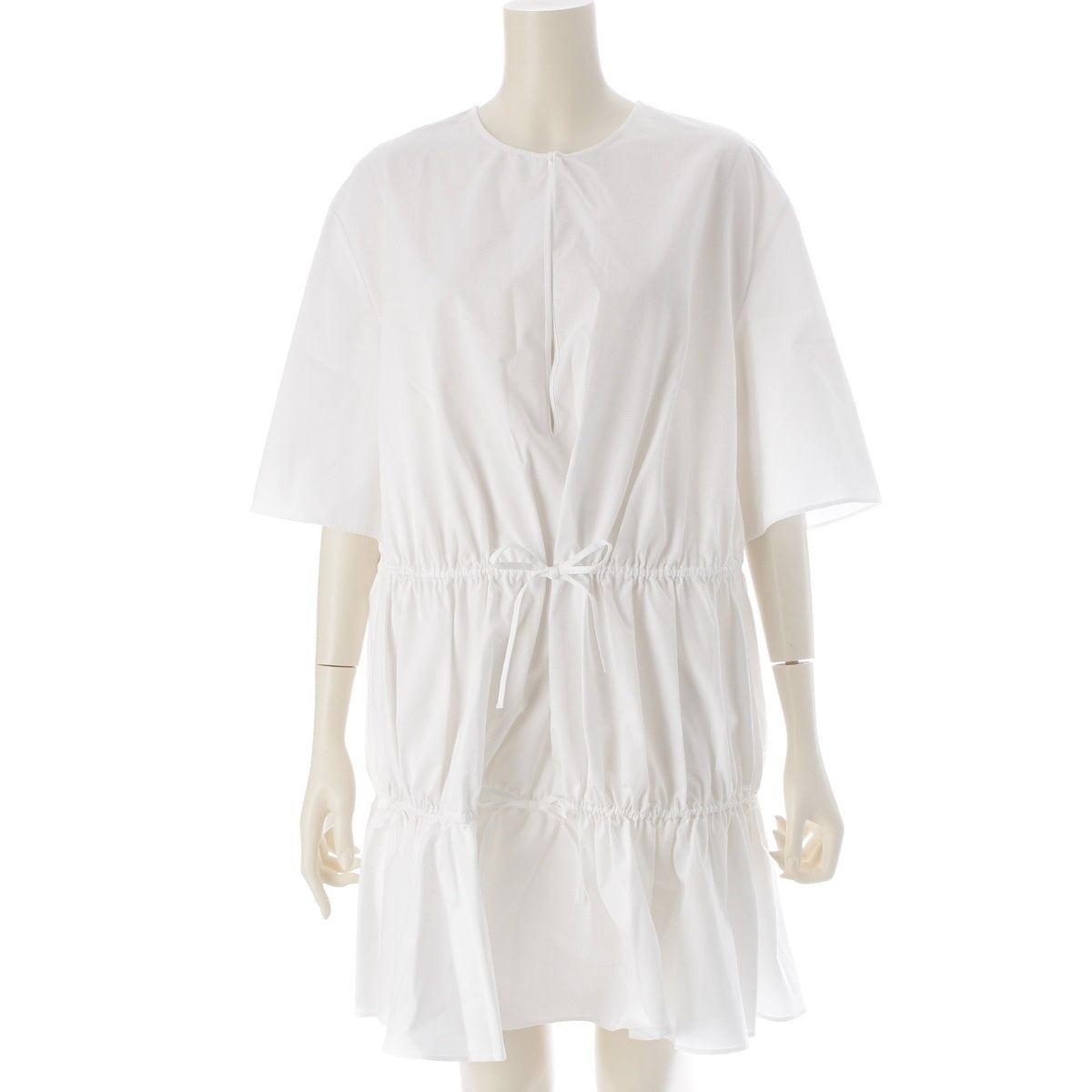 Alaia cotton FALL WINTER POPLIN DRESS one piece AA9R2659T611B white 38