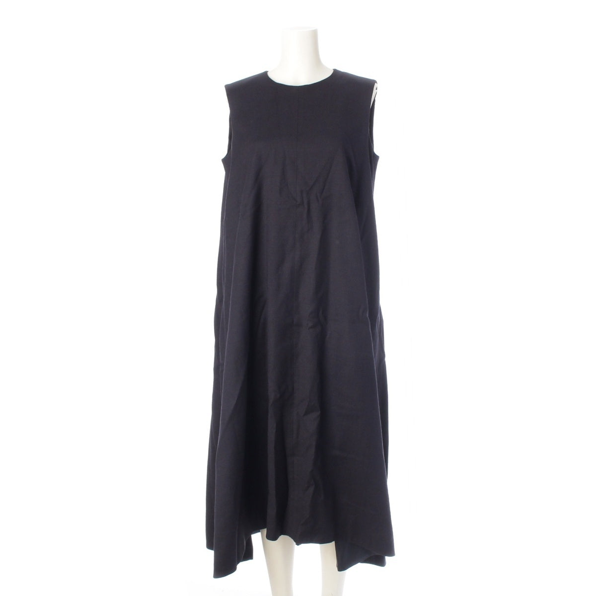Drawer MARS Collection Linen mixed Sleeveless long one piece dress 6526-234-1288 Navy