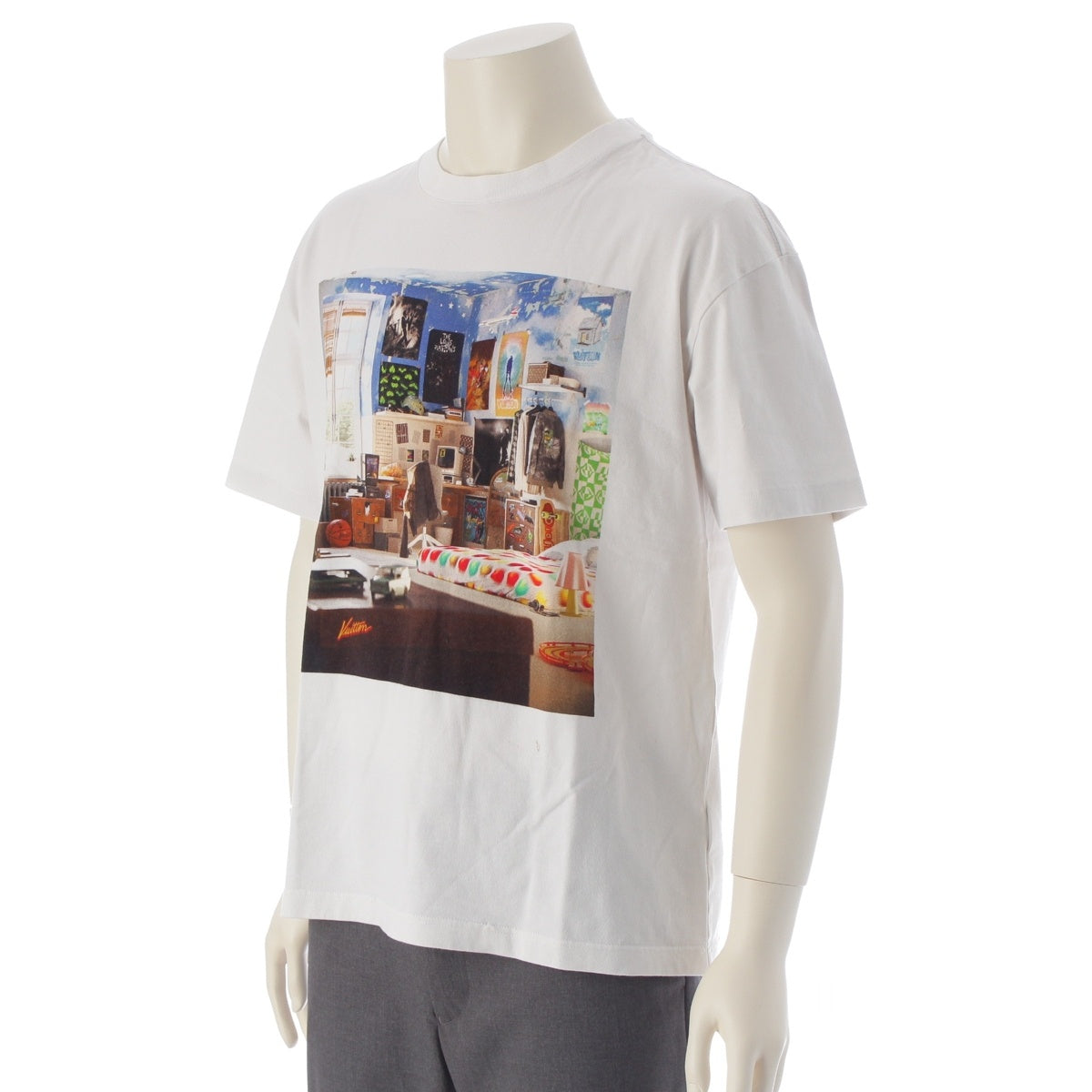 LOUIS VUITTON cotton LV Teen Bedroom Printed Short sleeve T-shirt tops white M