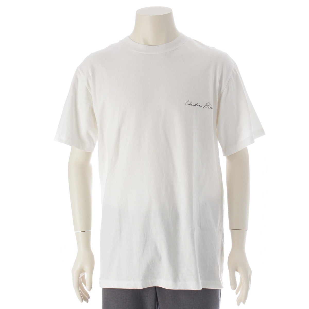 Dior cotton Ringflower Short Sleeve Logo Short sleeve T-shirt tops 493J696A0817 white S