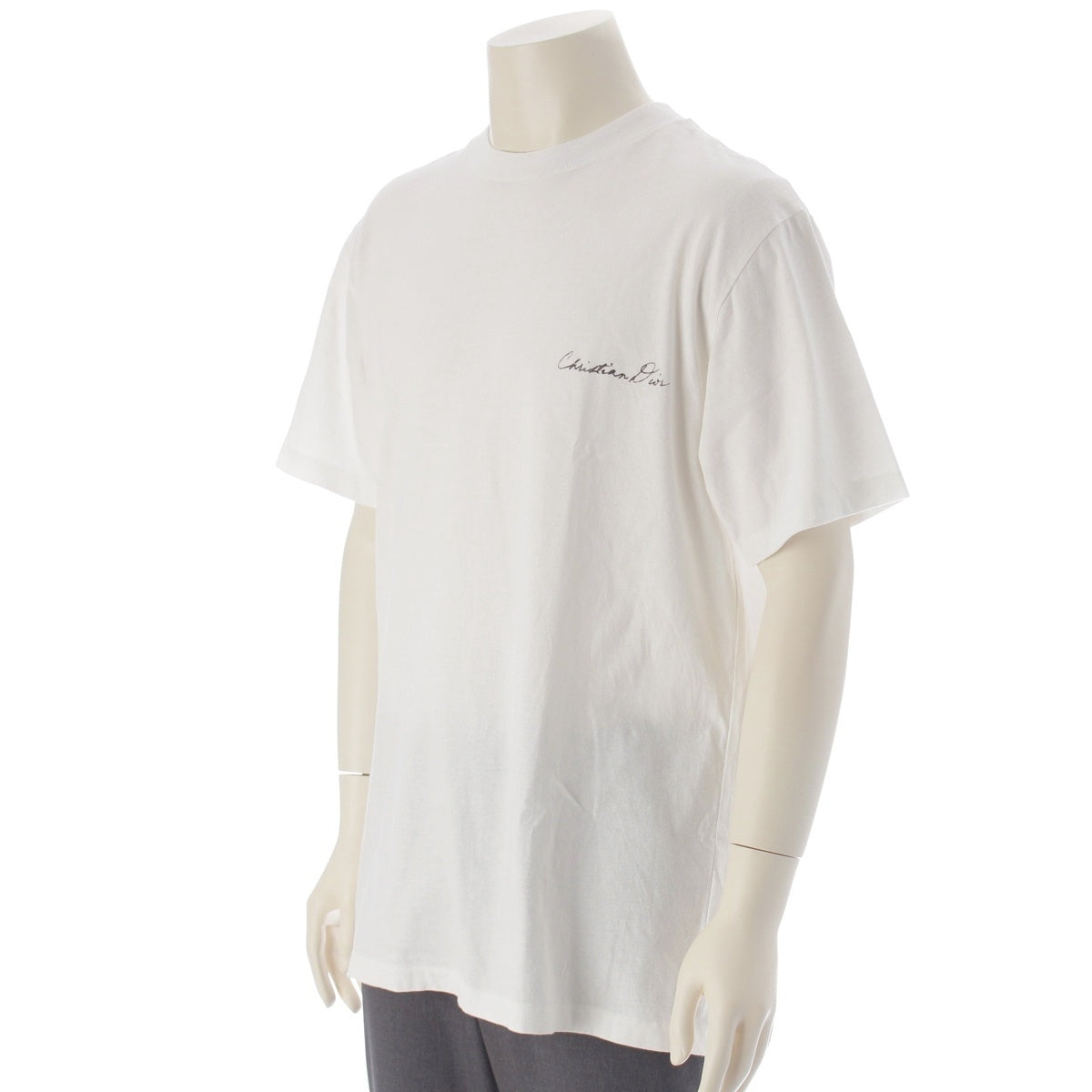 Dior cotton Ringflower Short Sleeve Logo Short sleeve T-shirt tops 493J696A0817 white S