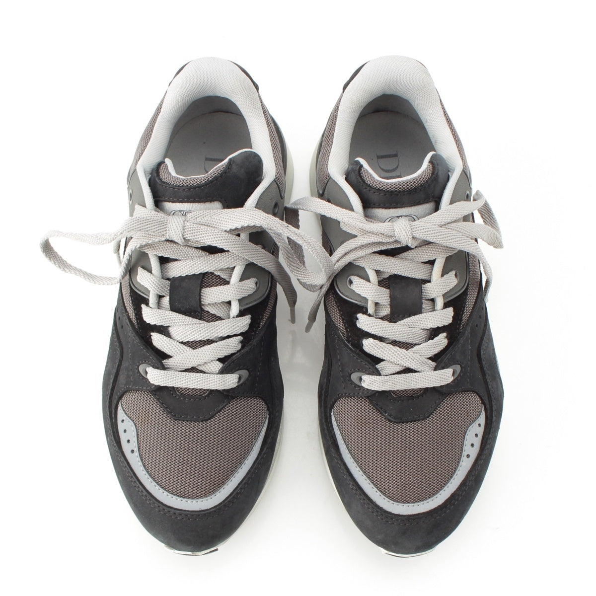 Dior B29 mesh Logo lace-up sneakers shoes Black Grey 39