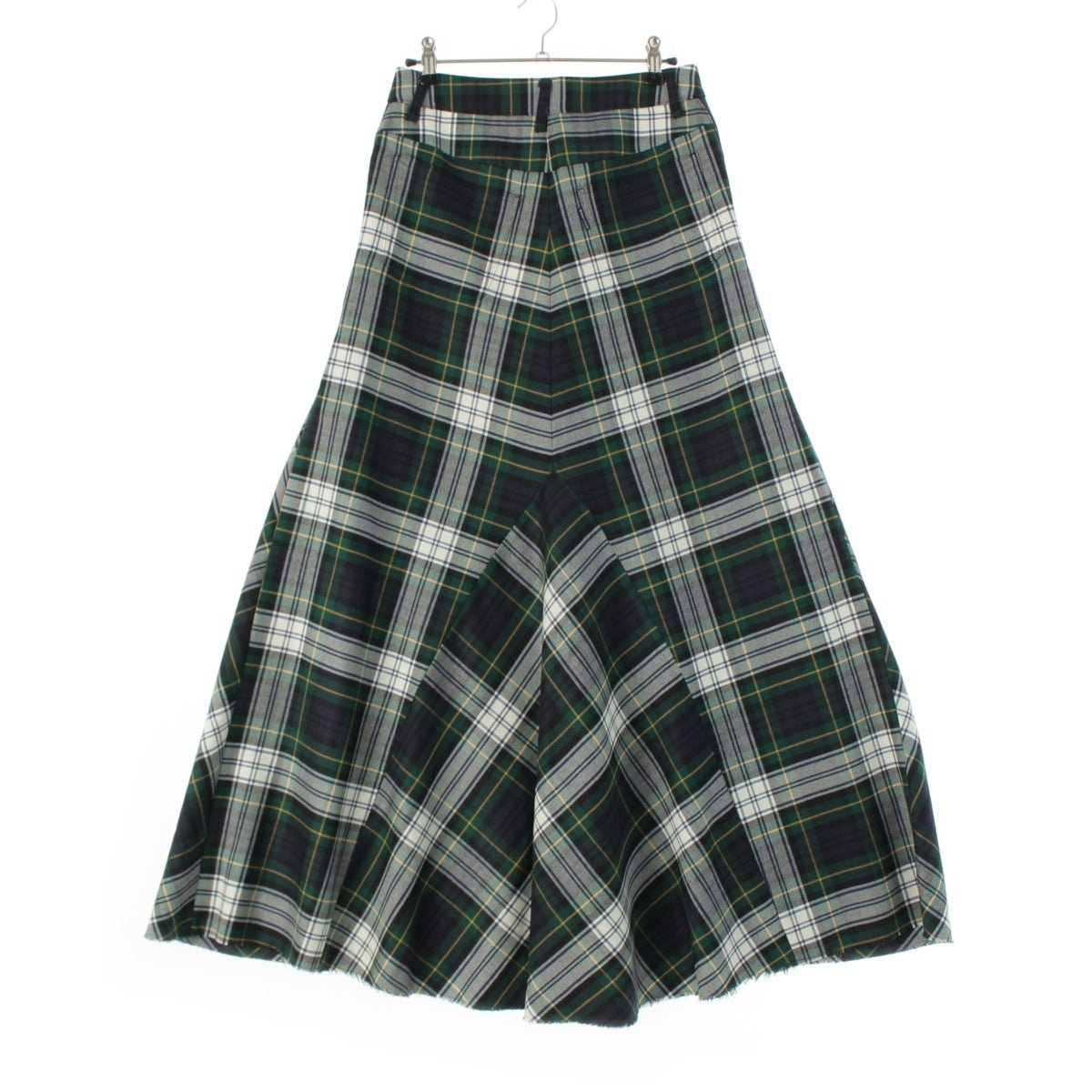 MADISON BLUE FALL 5-pocket remake cut-off tartan check long skirt MB234-6011 green 01