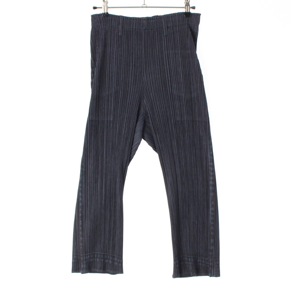 PLEATS PLEASE ISSEY Denim Transfer Pleated Pants Bottoms PP14-JF263 Indigo 4