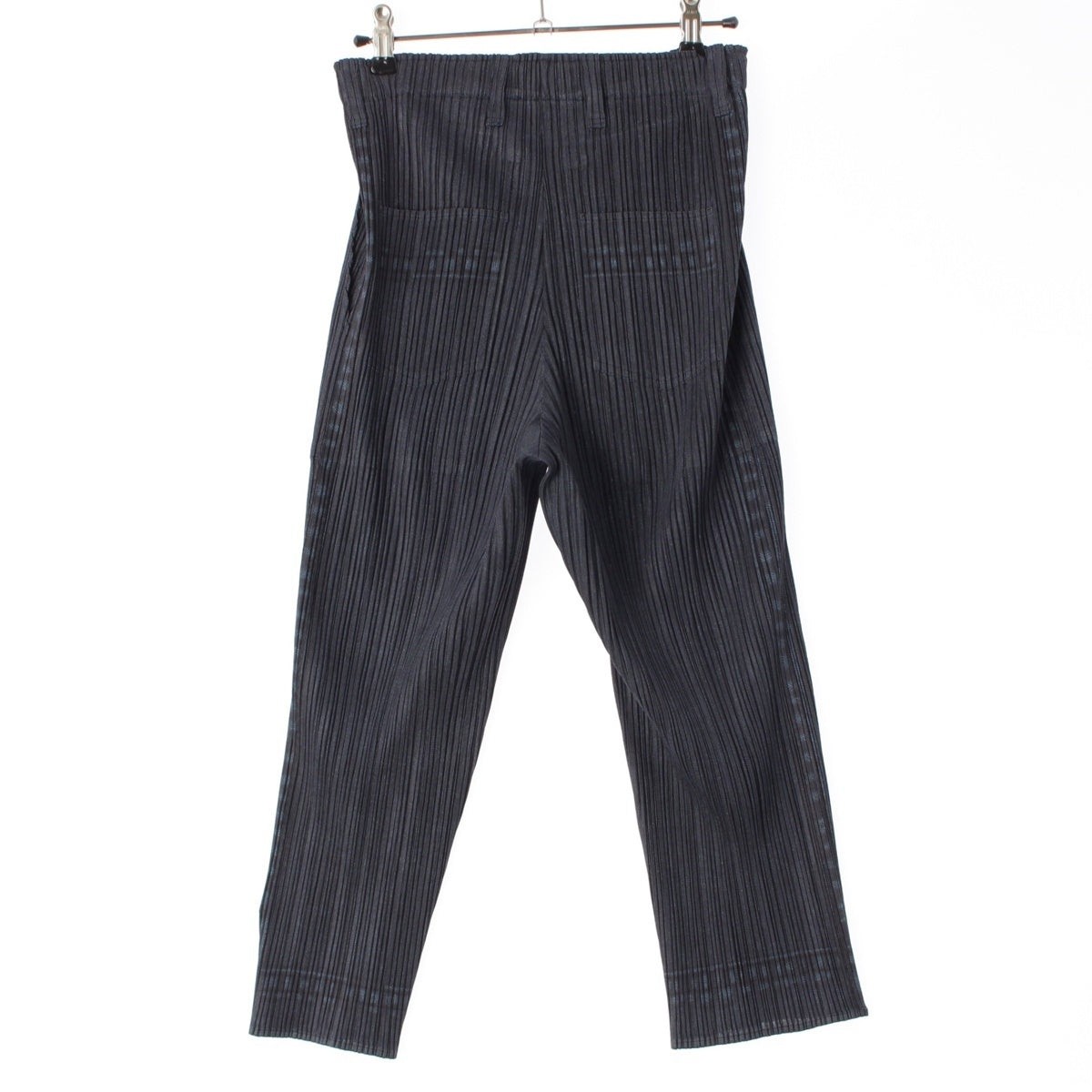 PLEATS PLEASE ISSEY Denim Transfer Pleated Pants Bottoms PP14-JF263 Indigo 4
