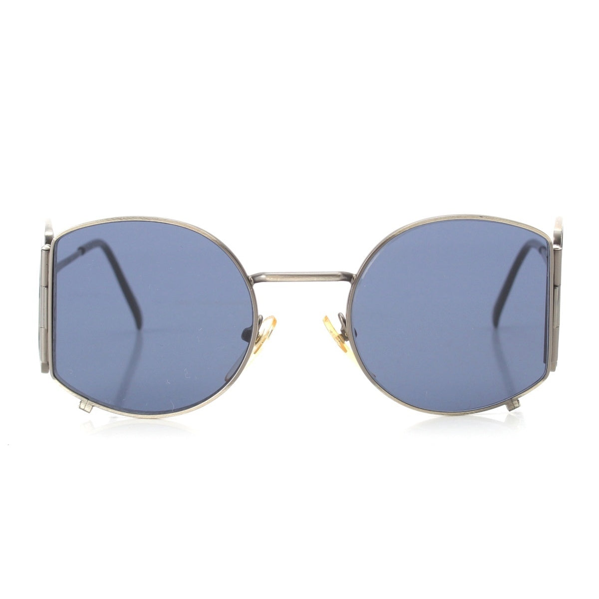 JEAN-PAUL GAULTIER Vintage Side Shield Steampunk sunglasses Eyewear 56-9172 Silverx navy