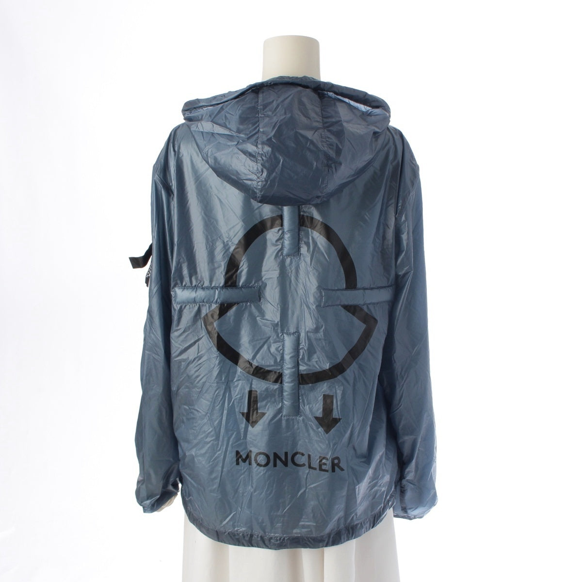 MONCLER Nylon Genius Peeve Hooded Down Parker Jacket blue 1