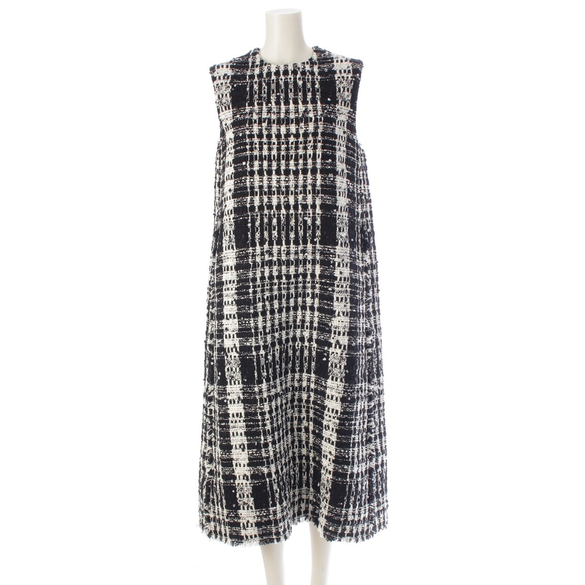 Drawer WINTER1 OCTOBER BOUCLETWD NSNCOP tweed Boucle sleeveless one piece dress 6526-299-1404 black 36