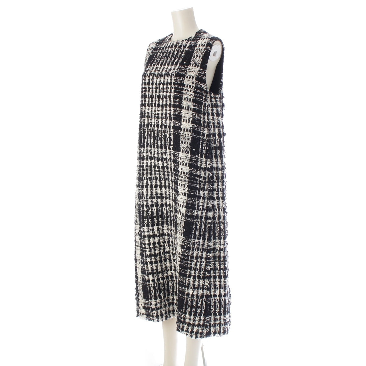 Drawer WINTER1 OCTOBER BOUCLETWD NSNCOP tweed Boucle sleeveless one piece dress 6526-299-1404 black 36