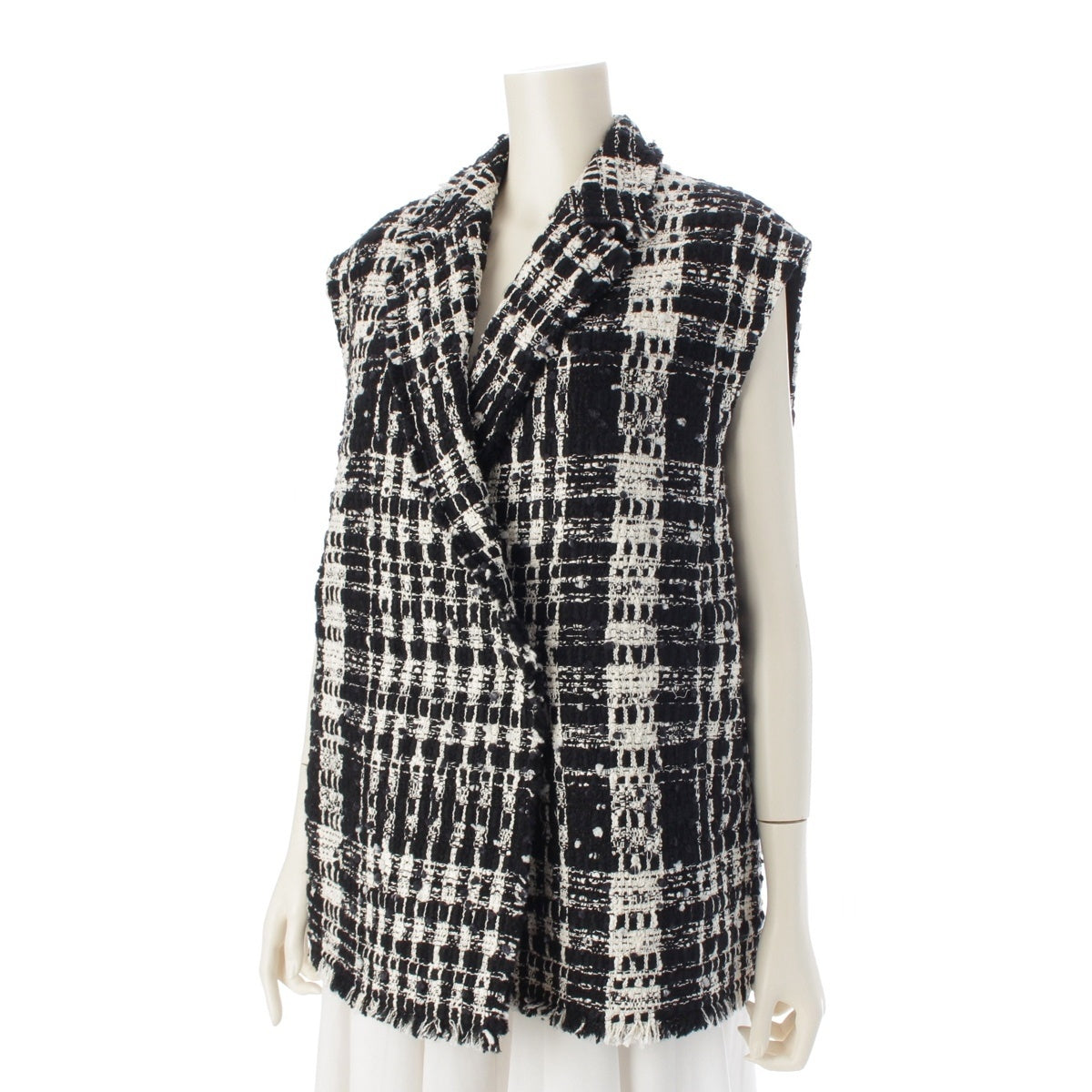 Drawer WINTER1 BOUCLETWD tweed Boucle sleeveless Jacket 6522-299-0822 black 36