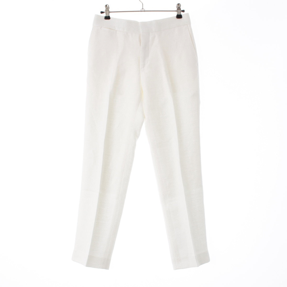 Drawer Linen mixed Ottoman Basic Pants slacks 6514-236-1203 white 34