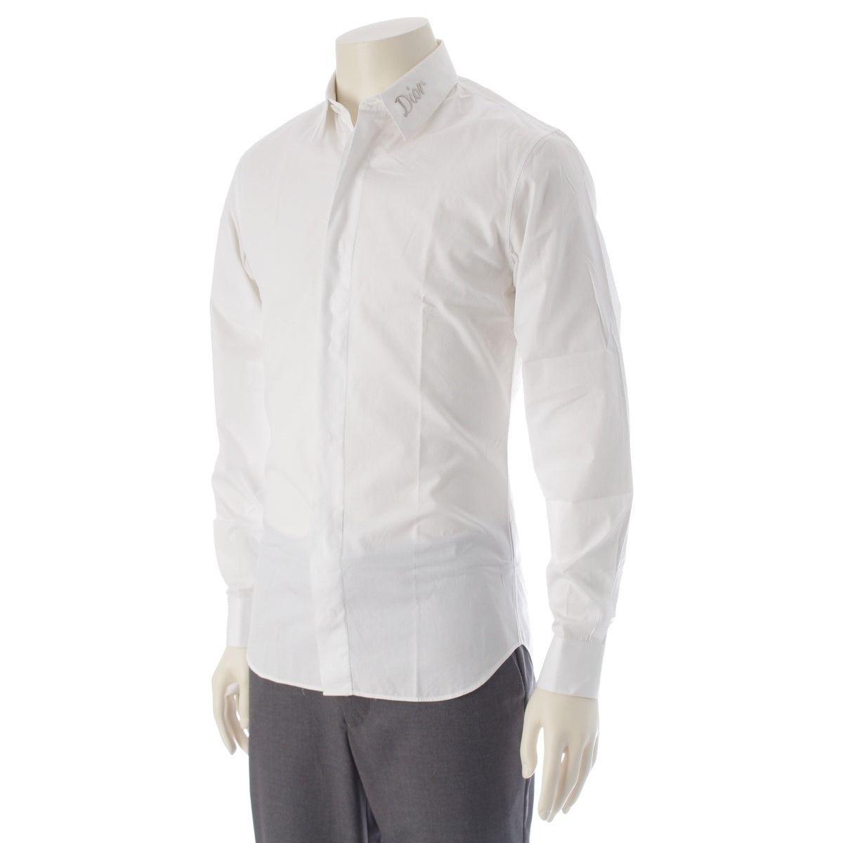 Dior cotton Embroidered logo Long sleeve Long sleeve shirt tops 293C552A1581 white 37