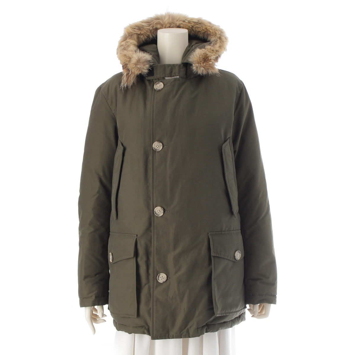 WOOLRICH arctic hoodie down coat WOCPS2393D khaki XS