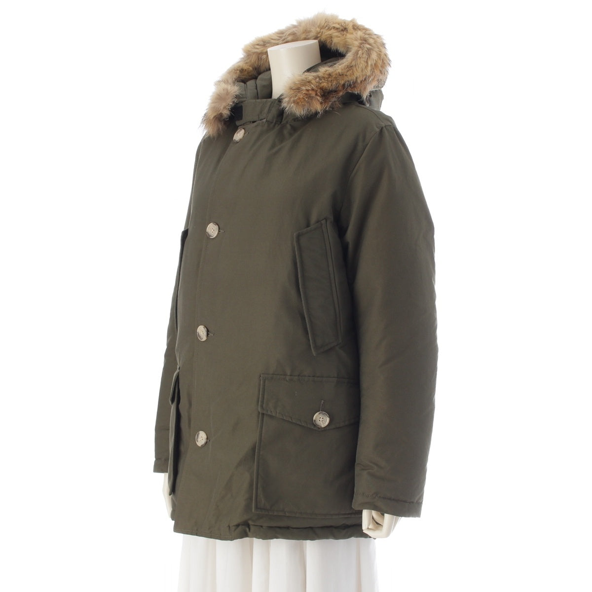 WOOLRICH arctic hoodie down coat WOCPS2393D khaki XS
