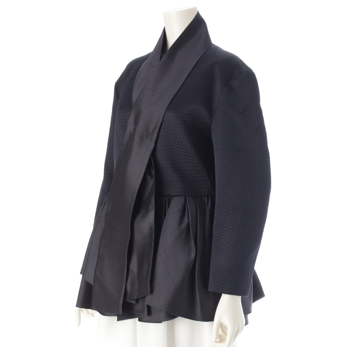 Drawer Thai design no collar Tunic Jacket 6522-299-0746 Navy