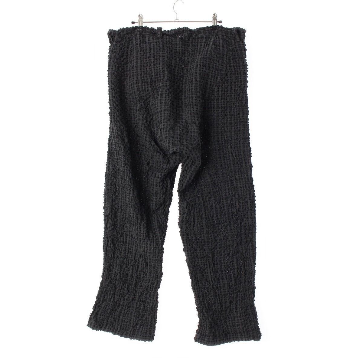 ISSEY MIYAKE MEN Linen linen Mesh bumpy check wide Pants Bottoms ME91-FF120 black L-XL