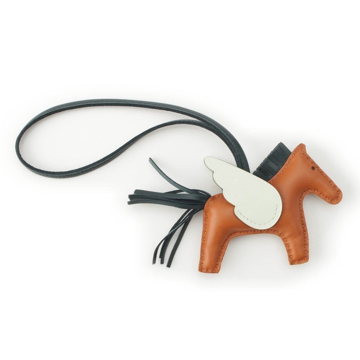 HERMES leather U stamp Rodeo Pegasus PM Anjo Miro charm Bag accessories gold