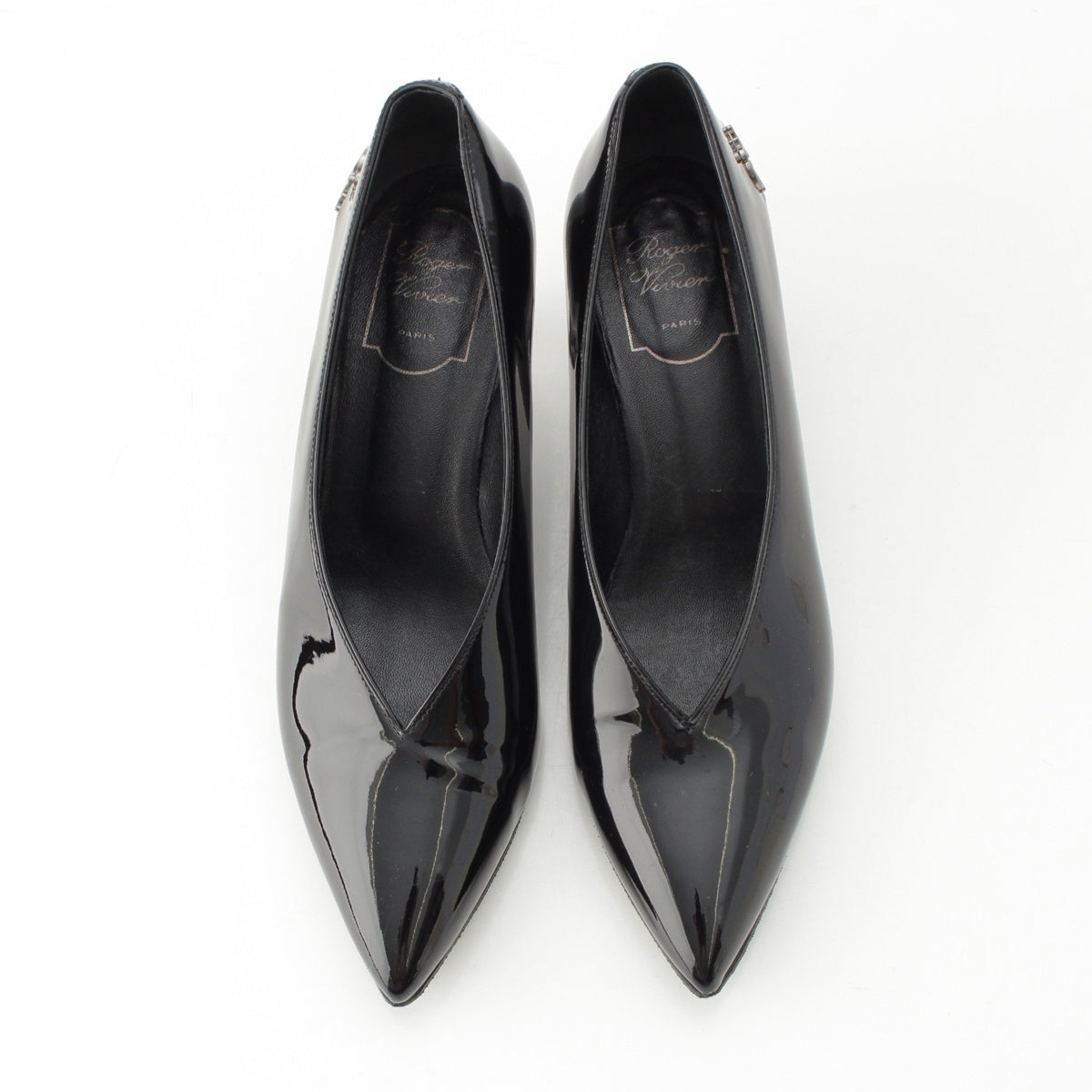 Roger Vivier Patent leather CHOC REAL RV logo heels pumps black 38