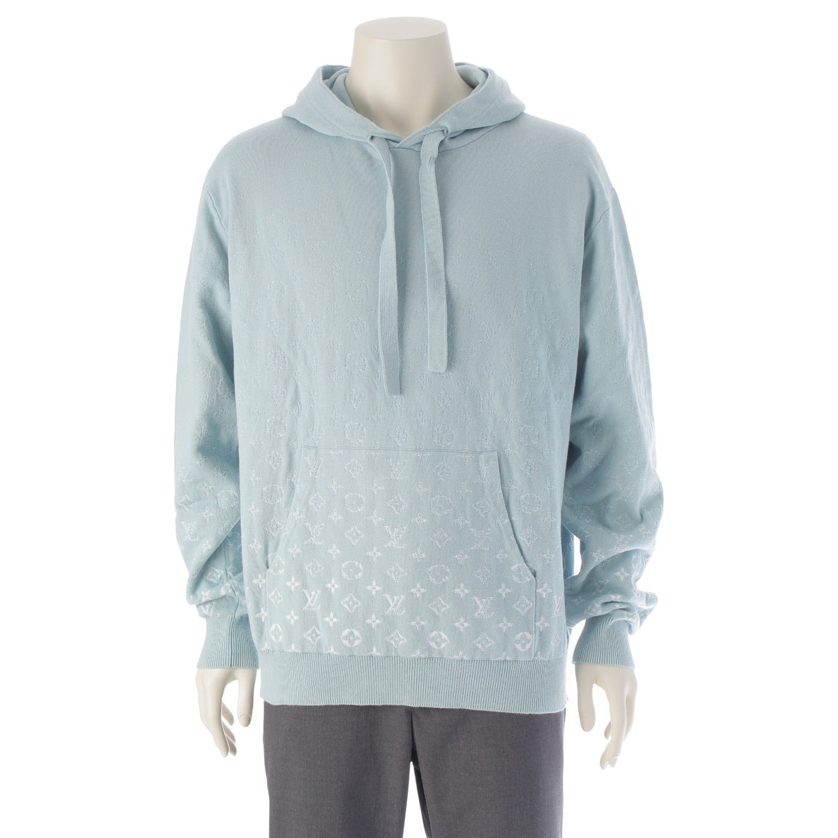 LOUIS VUITTON monogram gradient cotton Parker RM231Q blue L