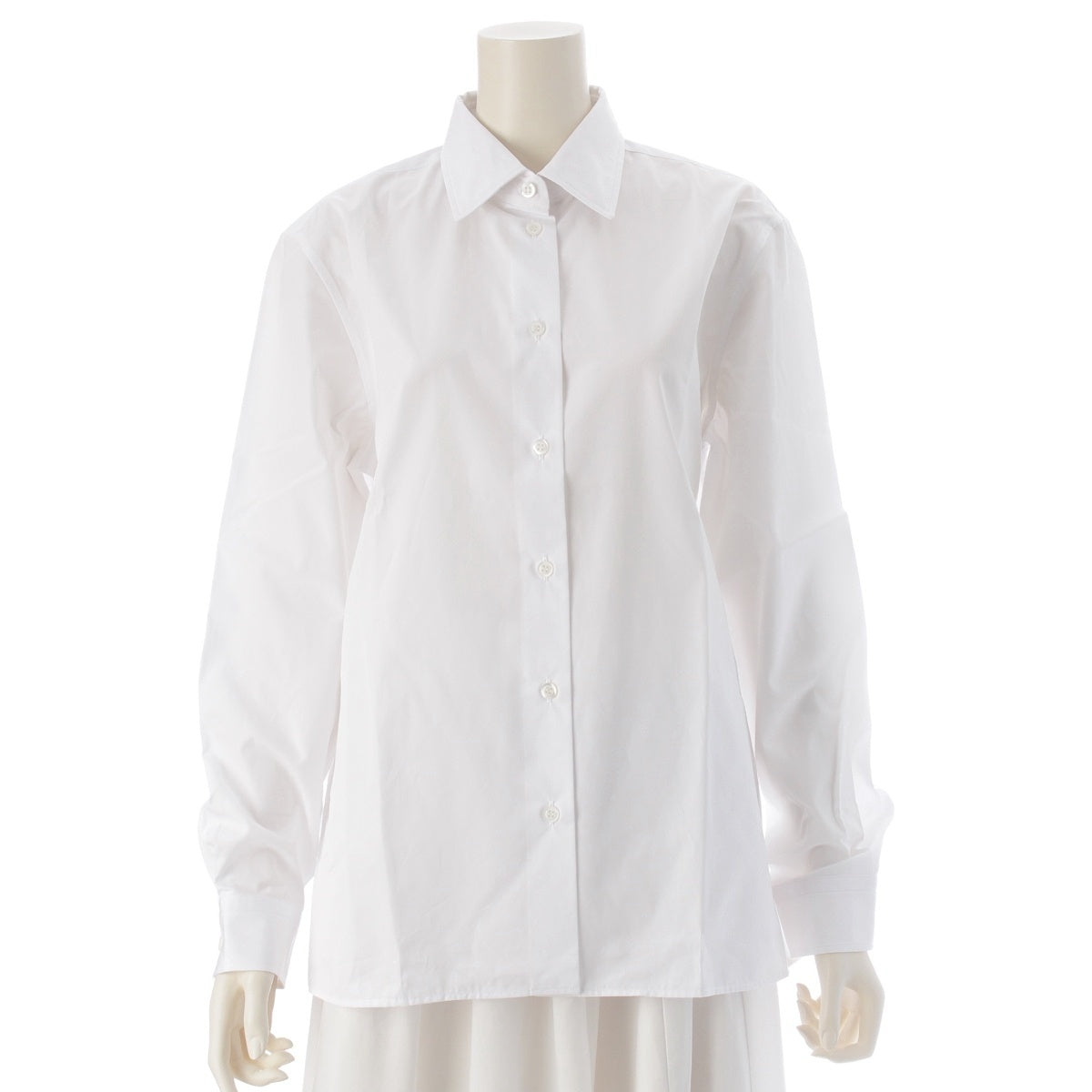 PRADA cotton Long sleeve shirt Dress shirts tops DNA02R white 42