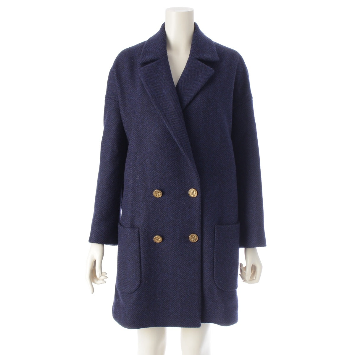 RED VALENTINO wool Double button coat Navy 40