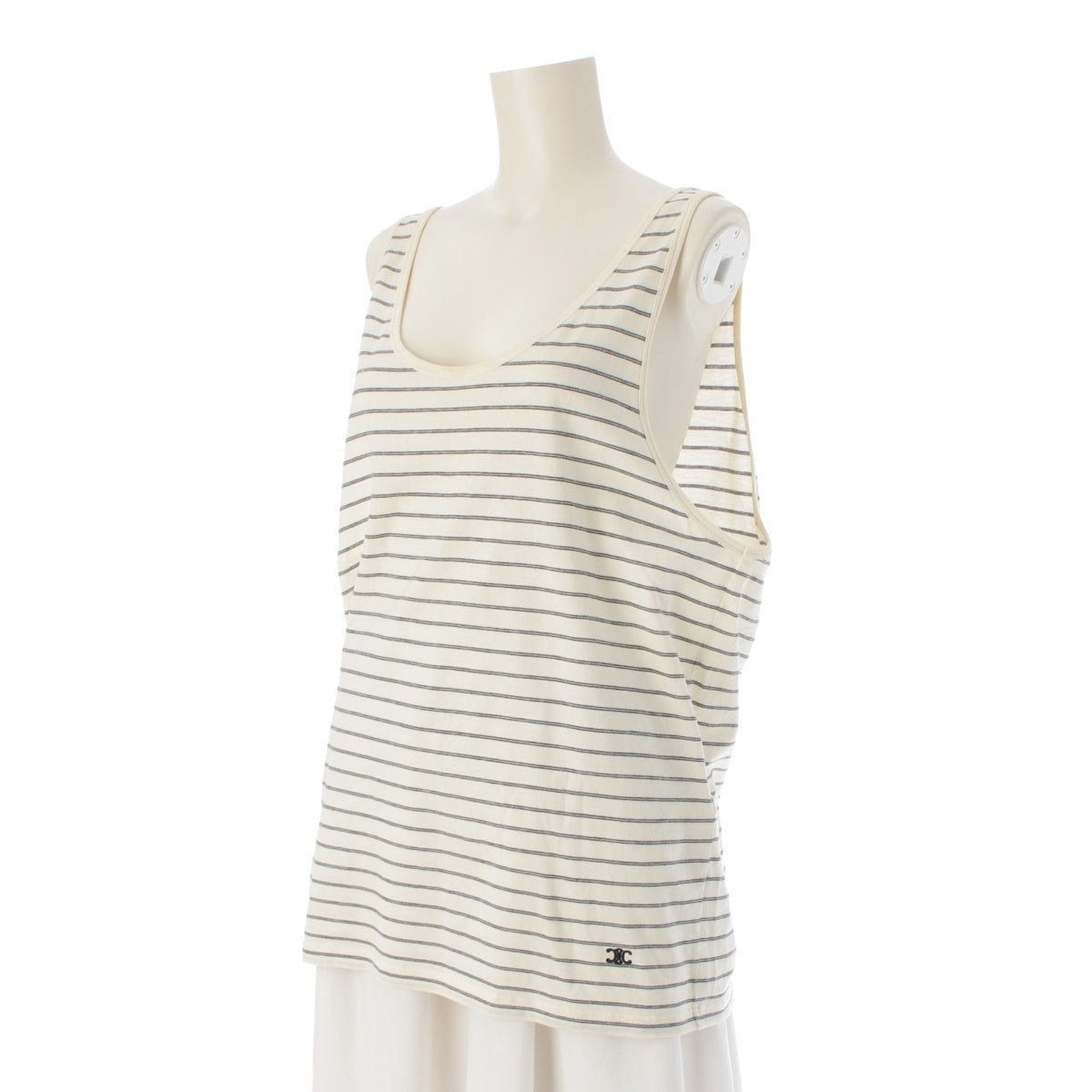 CELINE Triomphe Stripes Tank top tops 2X393680I Ivory L