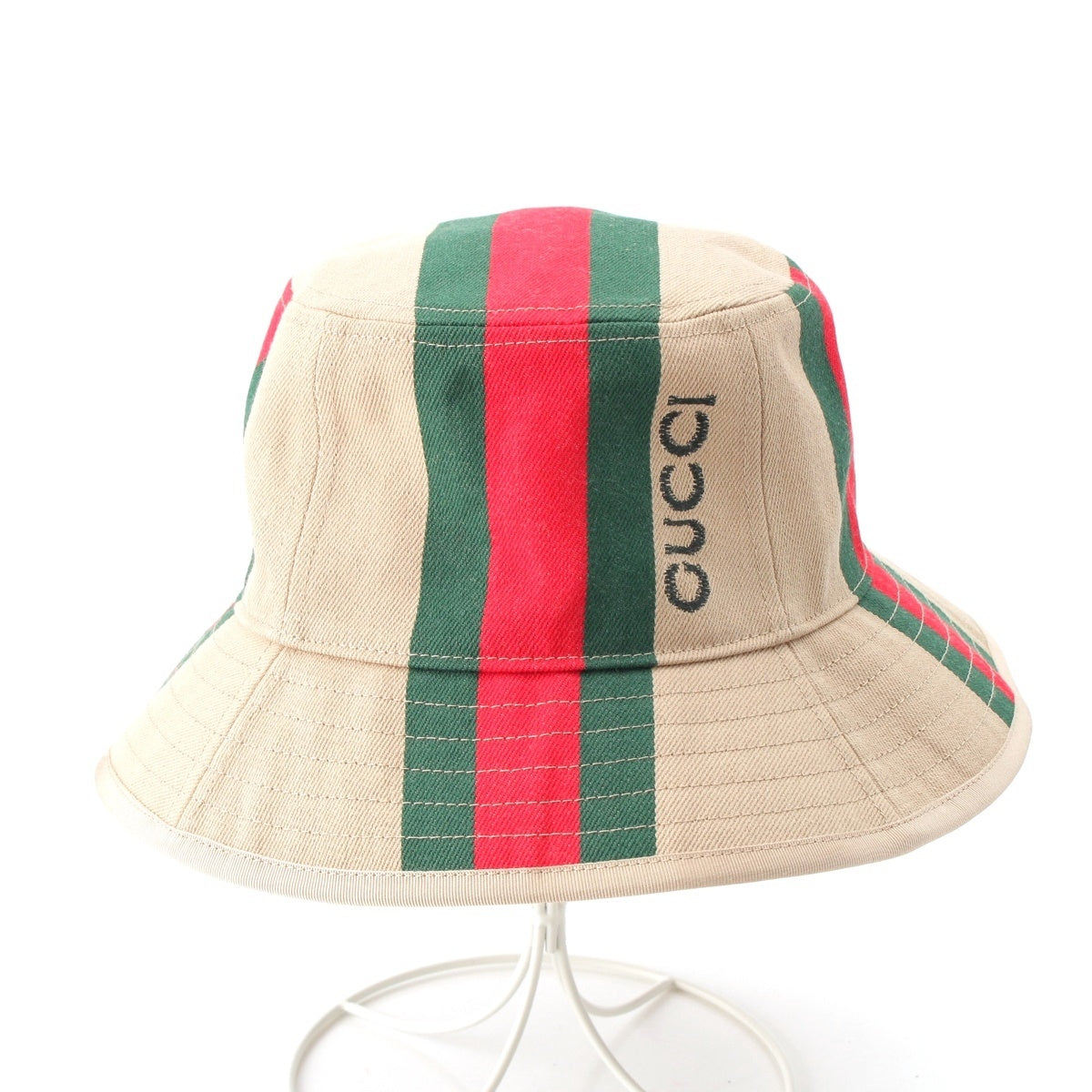 GUCCI canvas Logo Sherry Line Bucket hat hat 788561 beige M