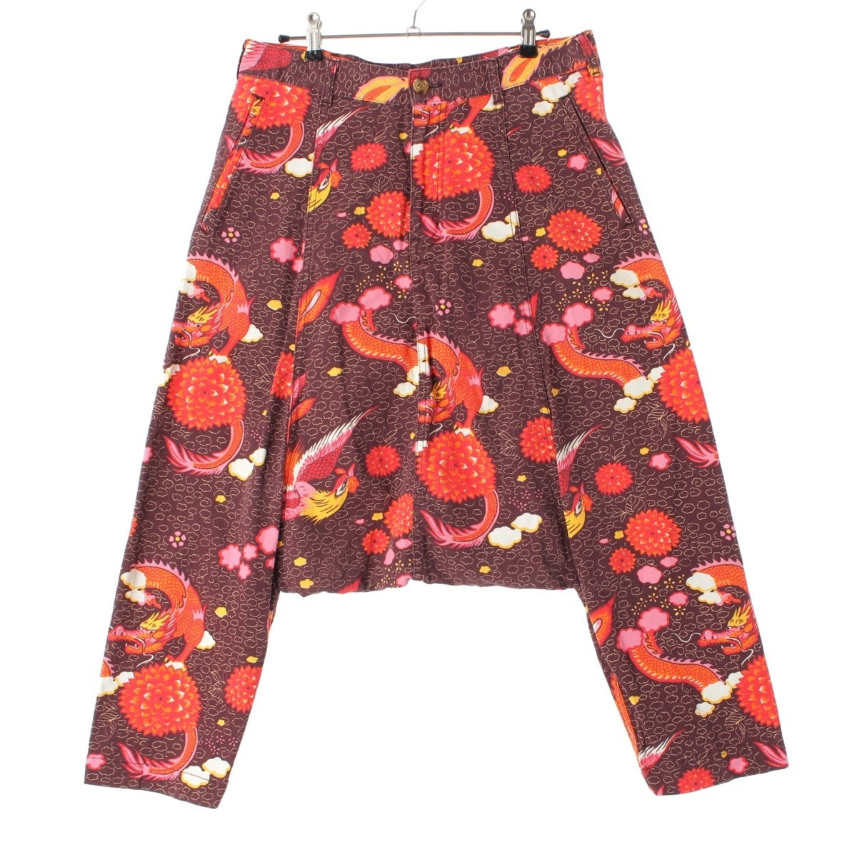 COMME des GARCONS HOMME PLUS cotton Dragon pattern corduroy pocket switch sarouel Pants Bottoms PE-P022 multicolor XS