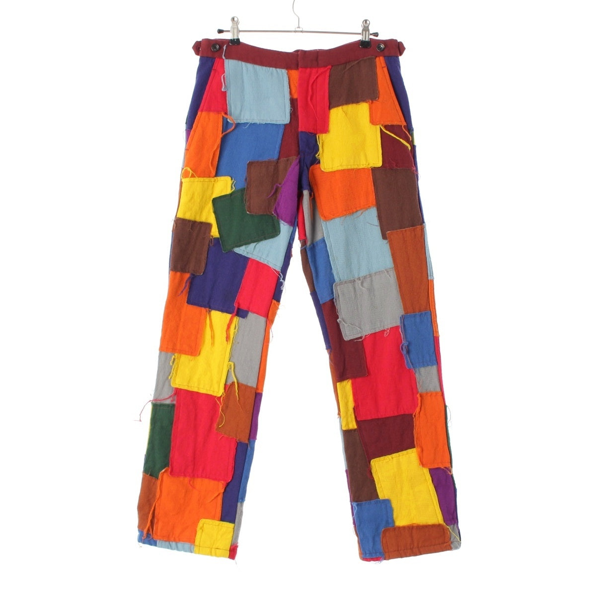 COMME des GARCONS wool cotton Curve period hip bang patchwork slacks Pants Bottoms PK-P038 multicolor S
