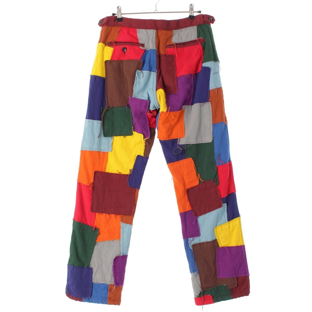 COMME des GARCONS wool cotton Curve period hip bang patchwork slacks Pants Bottoms PK-P038 multicolor S
