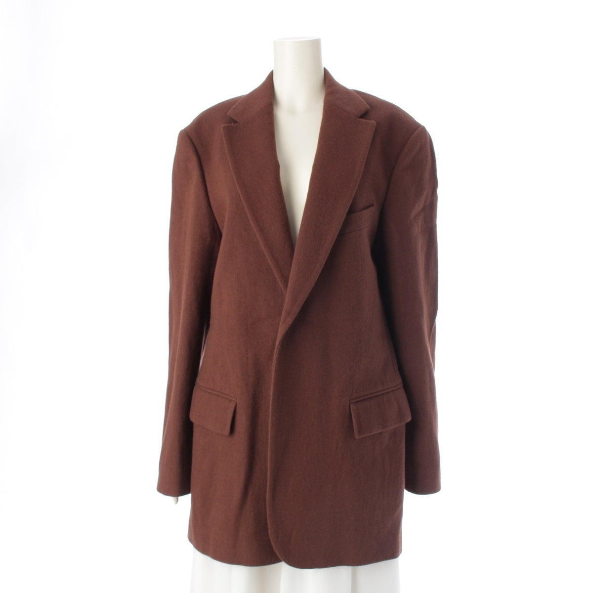 DRIES VAN NOTEN Wool nylon tailored jacket outer 242-010401-9346-703 Brown M