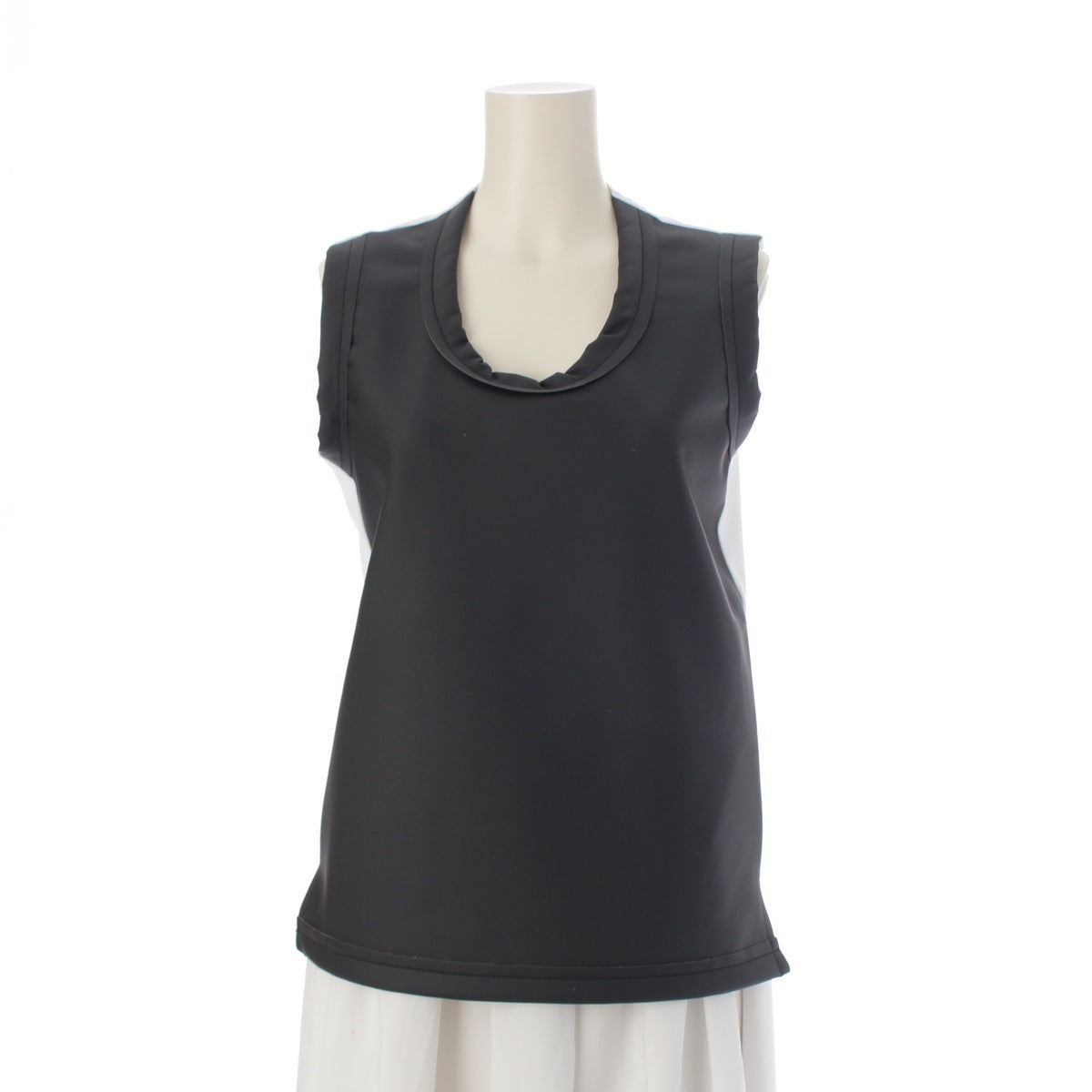 COMME des GARCONS Faux leather docking Best Pullover tops GN-T012 Black White XS
