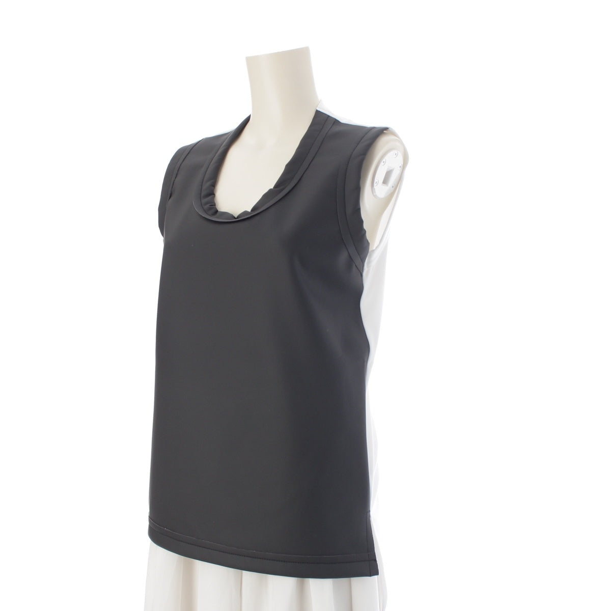 COMME des GARCONS Faux leather docking Best Pullover tops GN-T012 Black White XS
