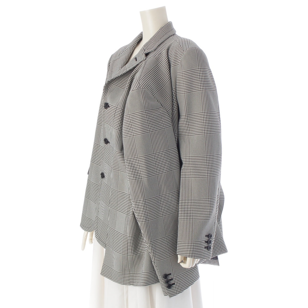 COMME des GARCONS Four-sleeve houndstooth check pattern Jacket GN-J001 Black White XS