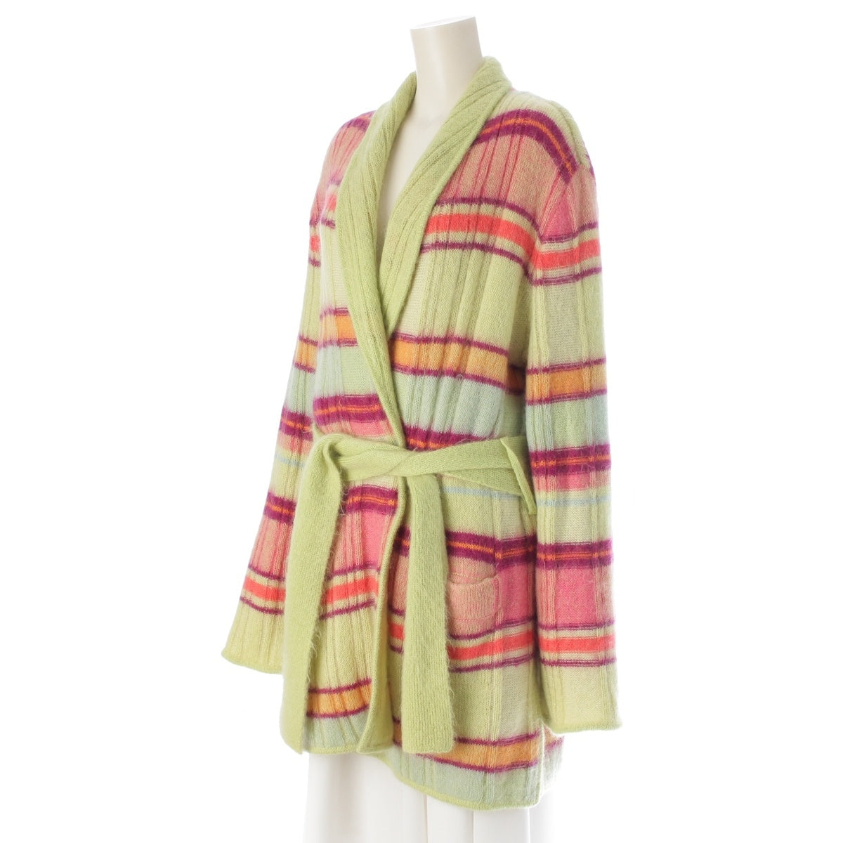 Givenchy Mohair x nylon x wool long cardigan Multicolor green x red ‐